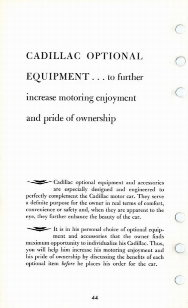 1960 Cadillac Salesmans Data Book Page 110